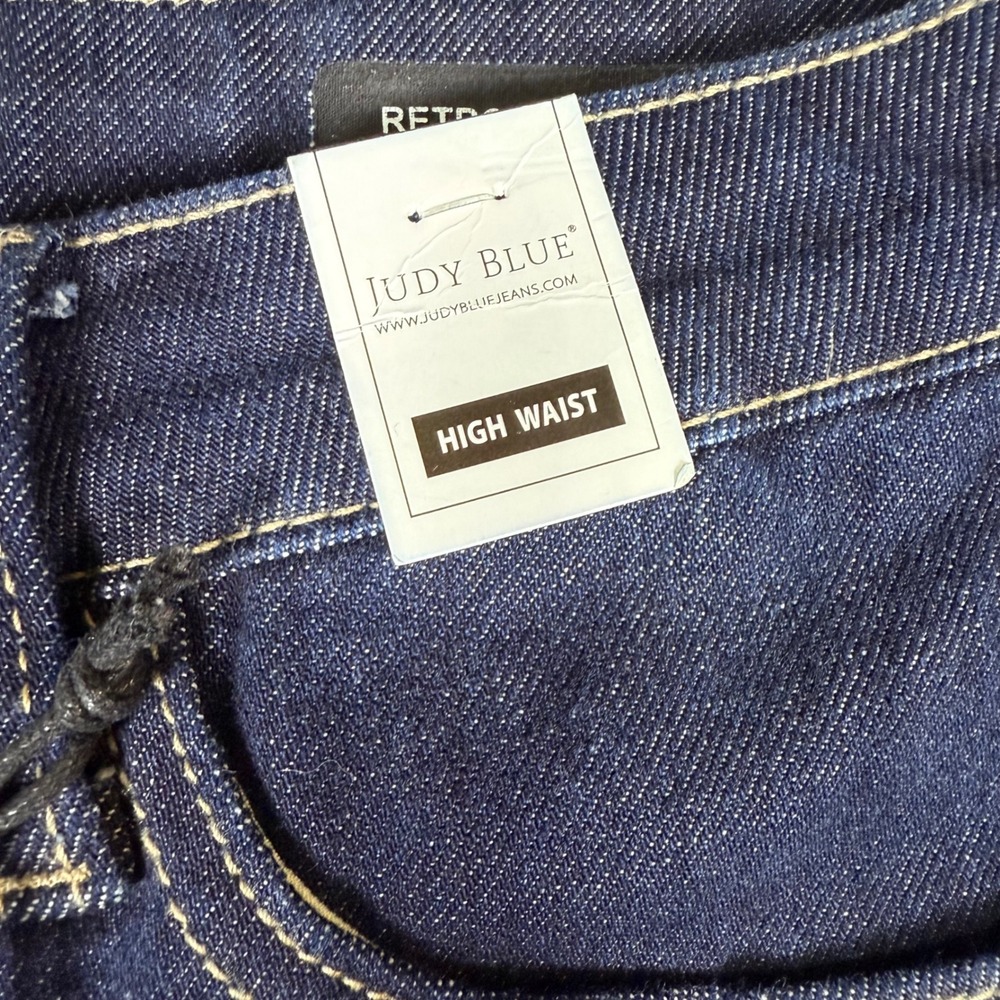 New With Tags Judy Blue High Waist Retro Wide Leg Jeans Dark Wash Size 11‎ - Picture 8 of 14